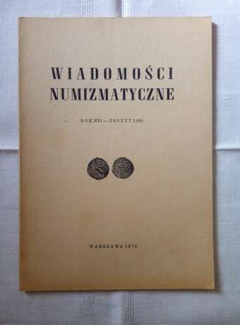 Нумізматичний журнал Wiadomosci numizmatyczne - Польща 1972 -1973
